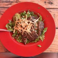 Taco salad with impossible burger and Italian dressingg  at Smitty's Garage in Fayetteville