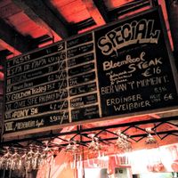 Daily special (could also be turned vegan) & the beers on tap at Ganzerik in Ghent