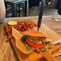 Vegan burger at Pier 7 in Vlissingen