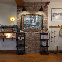 interior at Cedar Street Bagel Company in Camas