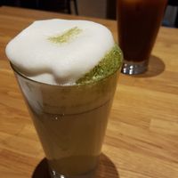 Matche oat milk latte at Ann Café in Kiel