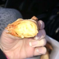 Vegan Mac n cheese wonton from food truck ( sorry so brite )  at All American Wontons in Massapequa