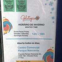 Winter hours   at Gelatopia in Porto