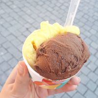 chocolate and passionfruit at Gelatopia in Porto