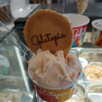 Helado de melón (vegan) at Gelatopia in Porto