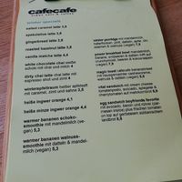 Winter special drinks menu at cafecafe - Urban Eats & Coffee in Cologne