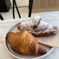 Vegan croissant and almond croissant  at Mica Coffeebar in Haarlem
