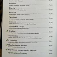 Menu  at Pizzeria Donna Stella in Amalfi