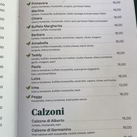 Menu  at Pizzeria Donna Stella in Amalfi