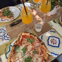 Margherita with vegan cheesee  at Pizzeria Donna Stella in Amalfi
