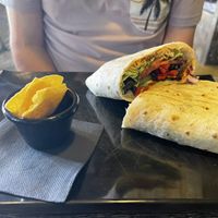 Vegan wrap at Lost World Restaurant in Lanzarote