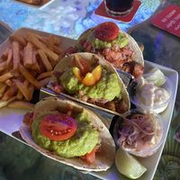 The vegan Tacos were really nice! Was served with chips and vegan mayo.   at Lost World Restaurant in Lanzarote