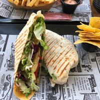 Vegan wrap  at Lost World Restaurant in Lanzarote