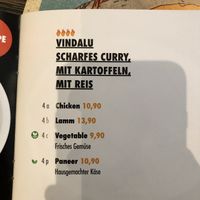 Menu at Mero Buddha Nepali Kitchen in Muenster