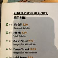 Menu at Mero Buddha Nepali Kitchen in Muenster