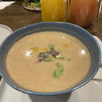 Mushroom truffled soup - hit the spot   at The Wild Feast Cafe in Rockville Centre