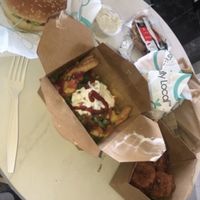 Vopper burger, Wingalings, & Fries Supreme. I’d say the Fries were the best thing next to the burger. Wasn’t a big fan of the nuggets  at Odd Burger in Toronto