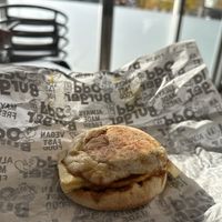 Egg venedict muffin - was also good but not much of ‘egg’ substitute on there  at Odd Burger in Toronto