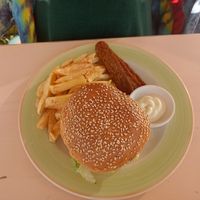 Happy Salmon burger at Plant Cafe in Cape Town