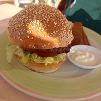 Happy Salmon burger at Plant Cafe in Cape Town