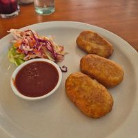 Cheese potatoes at Plant Cafe in Cape Town