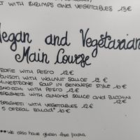 I believe the vegetarian dishes can be made vegan upon request. I did it with the Minestrone. at Lo Spuntino in Camogli