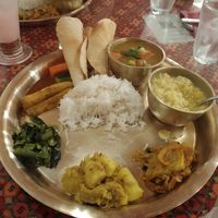 Recommanded vegan option - Set with illimited refill of curry and rice at Yak & Yeti in Kyoto