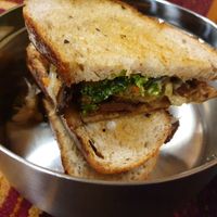 Flux sandwich in same container.. needed another fix. Sooo good at Flux in Brighton