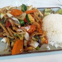 Khing (sic) vegan with shiitake mushrooms at Baan Thai in Spanga