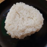 Plain rice at Mangosteen Cafe and Bookshop in Kanchanaburi