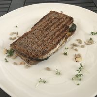 Hummus grilled veggie Sandwich  at Cafe Erika in Munich