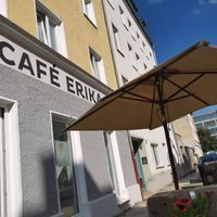 Outside at Cafe Erika in Munich