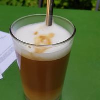 Almond latte macchiat at Cafe Erika in Munich