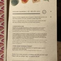 Vegan ramen on the menu at Tenoha Milano in Milan