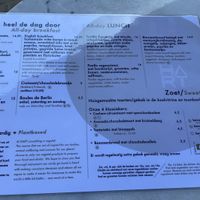 Menu at HART in Antwerpen