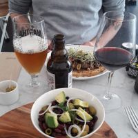 Tortilla and bread with cashew at HART in Antwerpen