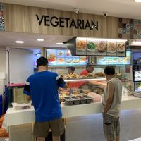 Stall front at Shan De 善德素食 in West Singapore