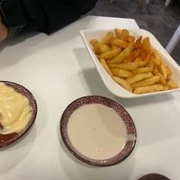 Chips came with ketchup and Mayo  at Falafel en Hummus in The Hague