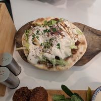 Falafel pizza at Falafel en Hummus in The Hague