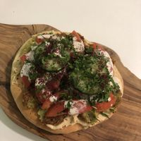 Falafel pizza at Falafel en Hummus in The Hague