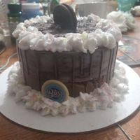 Vegan cookie monster & espresso ice cream cake at Bliss Scoop Shop in University Place