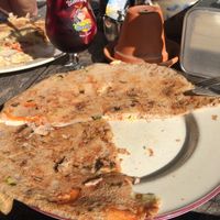 vegan vegetable pancake with sangría at Pannekoekenmolen De Graanhalm in Burgh-haamstede