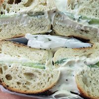 Poppy with V cheese at Belle's Bagels in Los Angeles