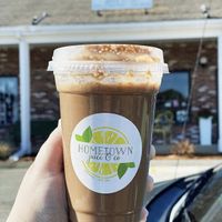 Pumpkin hero warm smoothie!  at Hometown Juice in Sandwich