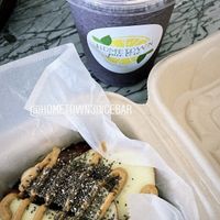 Jarvis Jumpstart smoothie & Twisted Apple toast at Hometown Juice in Sandwich