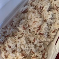 Owner gave us an order of rice for the green curry at Papaya Bay in Banning