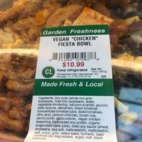 Vegan "chicken" fiesta bowl at ORD - Smoothie King - T1-B6 in Chicago