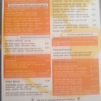 Menu part 2 of 2 (as of 2022), note lots of vegan and gluten free! at De Ontdekking in Utrecht