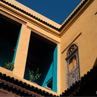The courtyard at Médina Social Club in Fes