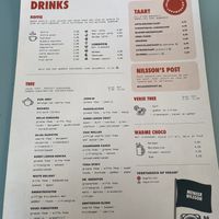 Drinks menu at Meneer Nilsson in Zierikzee